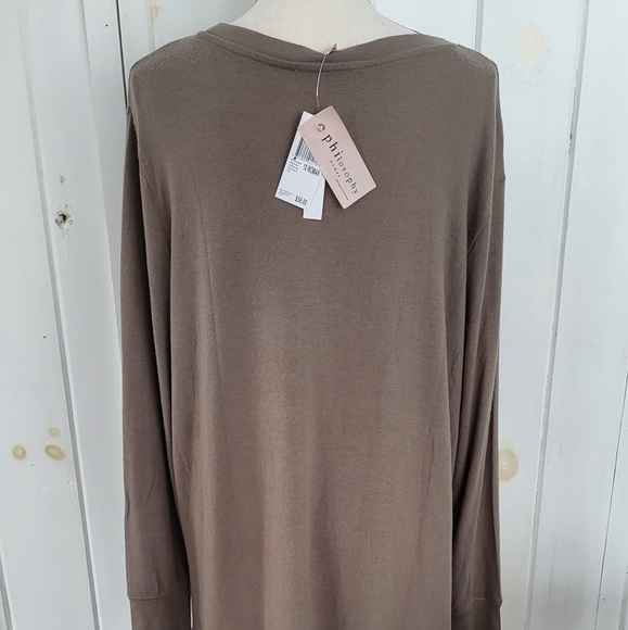 Philosophy High Lo Lounging Sweatshirt Tunic Size 1X - Picture 3 of 8